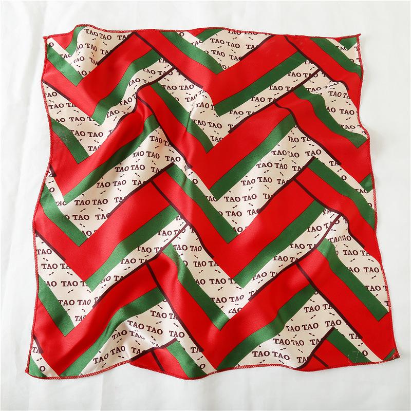 50 * 50cm İlkbahar Ve Sonbahar İpek Eşarplar Çok Yönlü Dekorasyon Profesyonel Küçük Kare Eşarplar Boyun Koruma Bağlama Çantası