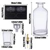 Mouth Wash Dispenser Bottle 12oz/350ml Transparent Mouthwash Bottle Set With Stainless Steel Spout Funnel Labels Cups Countertop