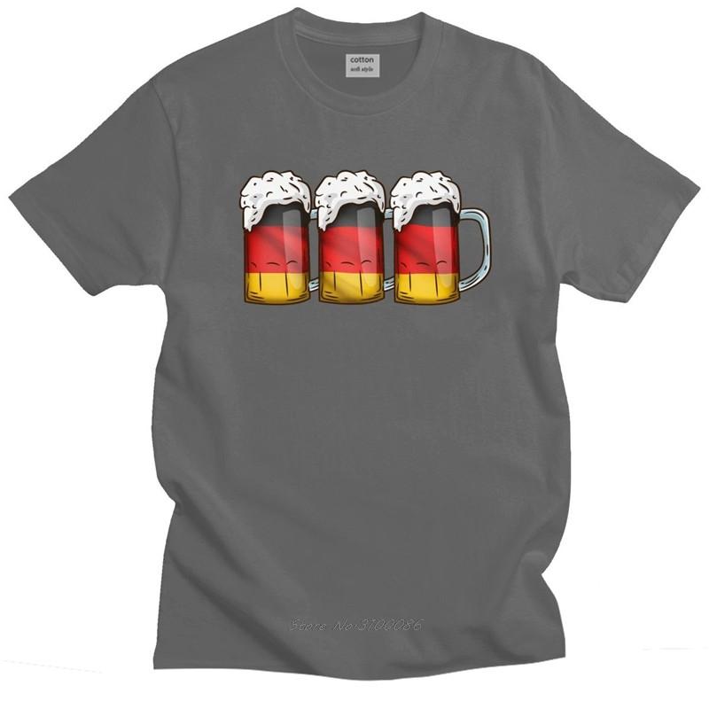 GerUnisexy Beer Flag T Shirt for Unisex Soft Cotton Casual Tshirt Round Neck Short Sleeves GerUnisex Pride Tee Tops Fitted Clothing Gift