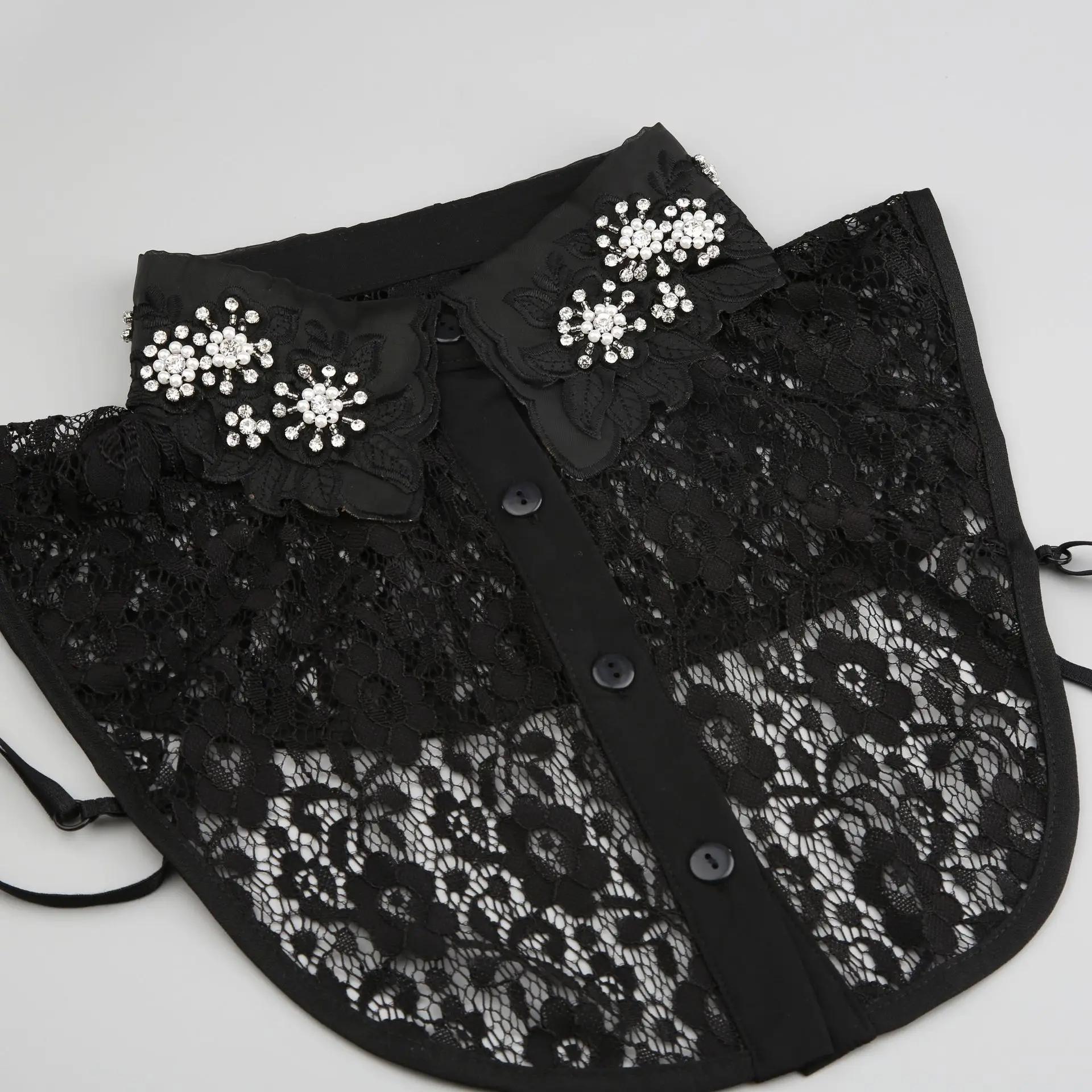 

Шифоновый воротник с лацканами, поддельный воротник для женщин, съемные воротники, полурубашка, блузка, топы, съемный искусственный воротник, женский Nep Kraagie