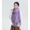 Cashmere Scarf for Women Winter High End Solid Color Scarf  Versatile Men's Shawl Korean Style Thickened Wool Scarf