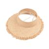 Mode Sommer Neu Raffia Leerer Oberteil Sonnenhut Damen Lässig Urlaub Strandhut Damen Meeresufer Reise Sonnenschutz Strohhut