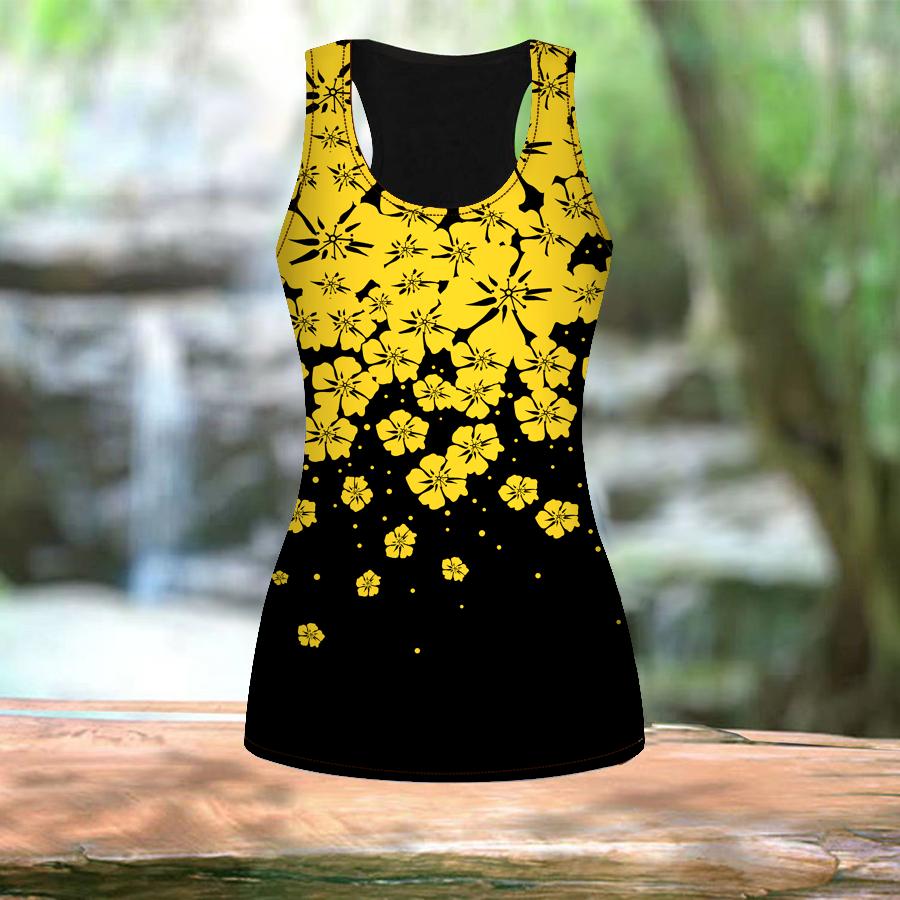 3D Φλοράλ Μοτίβο Γυναικεία Αθλητικά Τοπ Γιόγκα Γυμναστηρίου με Μοτίβο Καλοκαιρινά Αθλητικά Μπλουζάκια Αμάνικα Μεγάλα Μεγέθη
