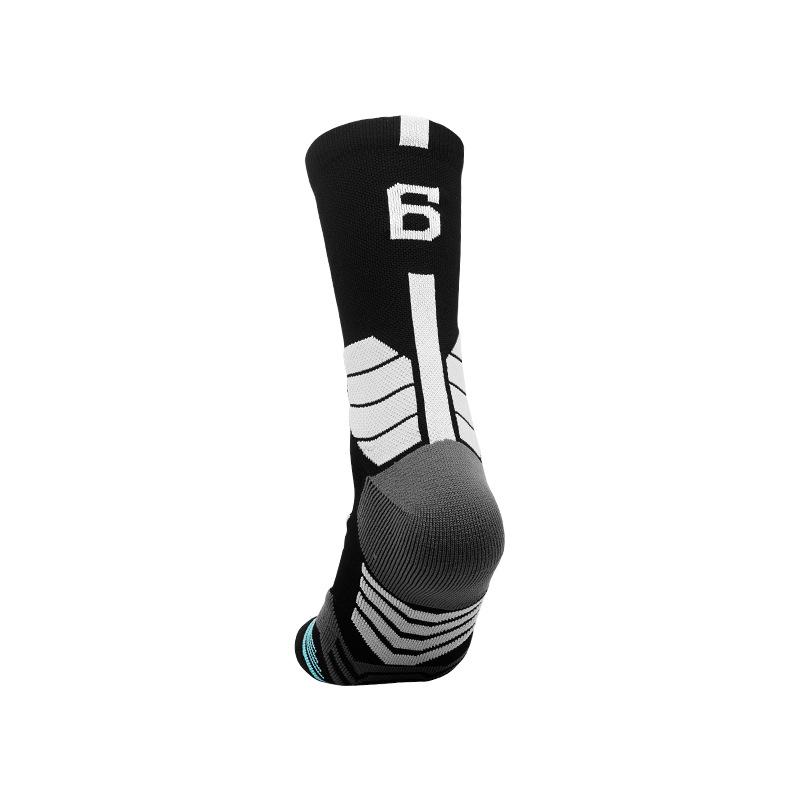 Elite Men's Mid-Calf Basketball Socks - Thickened, High-Top, Digital Star Player Sports Socks