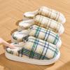 Platform Women Home Slippers Plush Warm Thick Bottom Slides Breathable Soft Non-slip Slippers Indoor Outdoor Men Casual Slippers