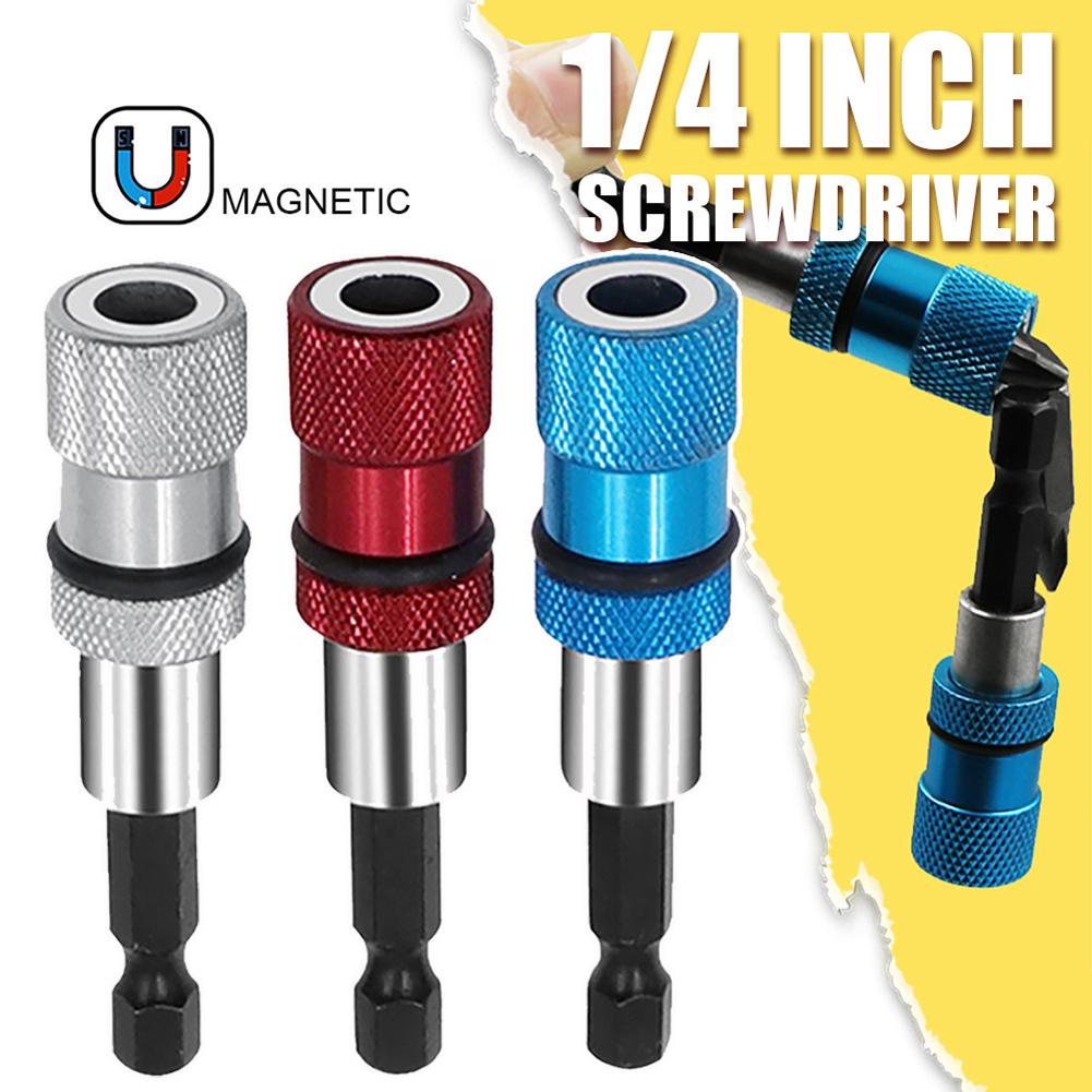 1/4inch Hex Shank Extension Drill Quick Chuck Adapter Quick Release Magnetic Bit Holder Screwdriver Dismountable for Screwdriver