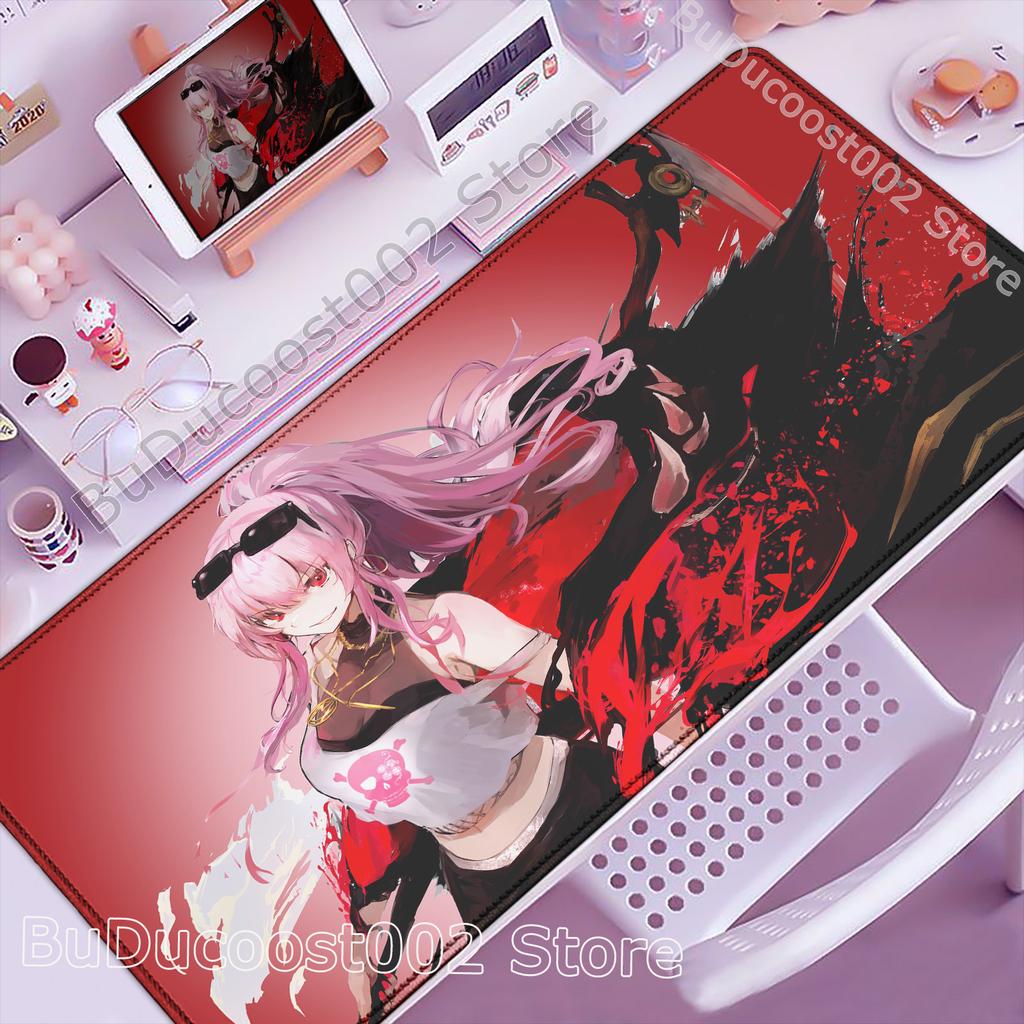 Large Mouse Pad Laptop Gamer Hololive Mori Calliope Keyboard Pad Computer Desk Mouse Mat Gaming Accessories HD Anime PC Mousepad