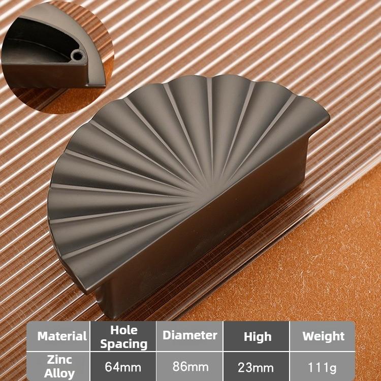 Modern Minimalist Light Luxury Zinc Alloy Semicircular Pair-Mounted Pulls Nordic Style Cabinet Kitchen Drawer Wardrobe Handles
