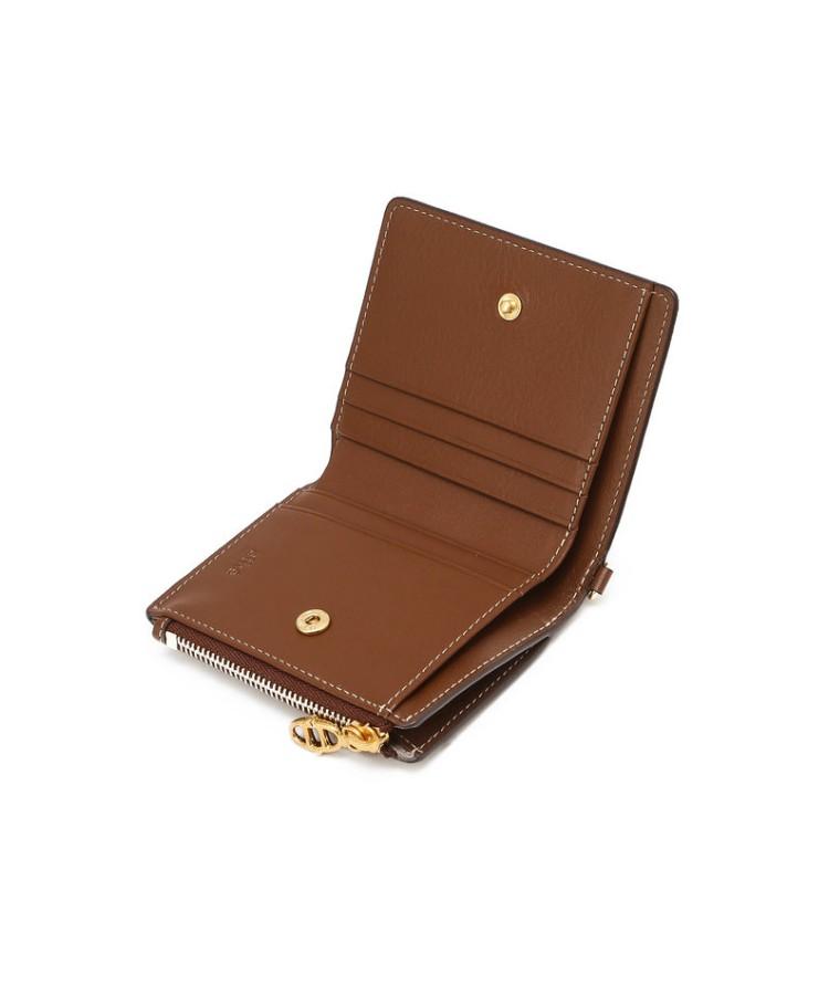 Athe Vanessabruno [Stamp] Brown Stamp Chain Strap Wallet Aaho6F457W2