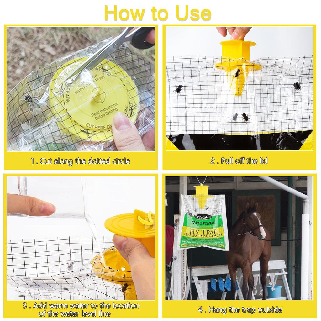 DISPOSABLE Hanging Fly Bag Outdoor Disposable Mosquito Trap For Courtyard Outdoor Hanging  Flit Traps Outdoor Hanging