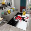 Ice Hockey Theme Carpet Winter Ball Sport for Living Room Bedroom Dining Bathroom Door Entrance Non-Slip Area Rug for Home Decor