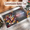 Personalized Crystal Velvet Carpet Bologna FC Pattern Non Slip Floor Rug
