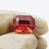 Natural Orange Sapphire Loose Gemstone Emerald Cut 15.00 ct September Birthstone for Gem Collections