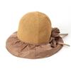 UV-blocking blackout ribbon bucket hat (brown) vacation hat