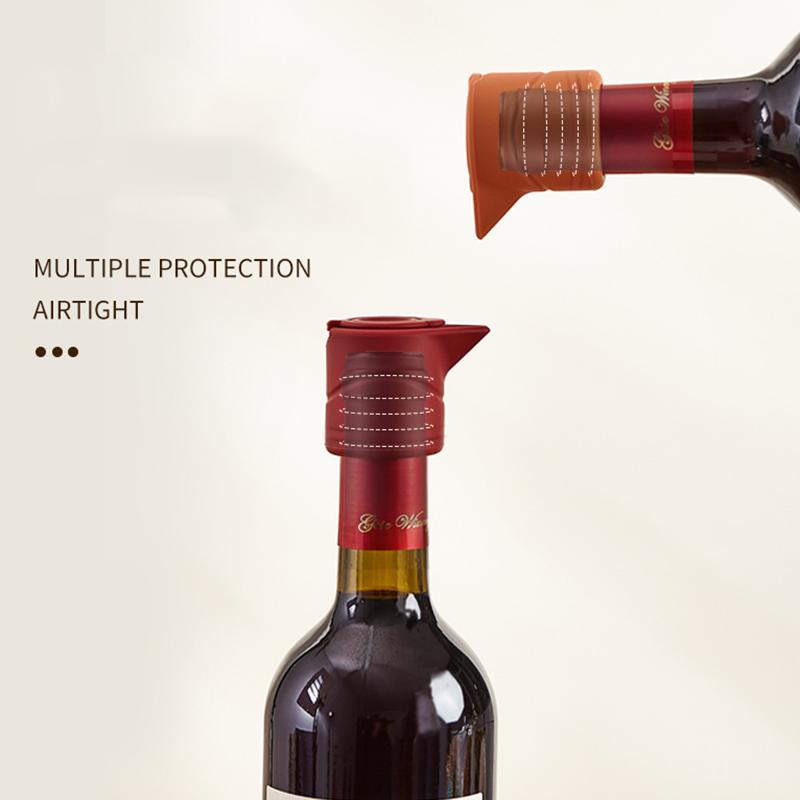 Heiß verkaufender weicher Silikon Rotwein-Verschluss Champagner-Verschluss Zuhause kreative Konservierung auslaufsicherer Verschluss Wein