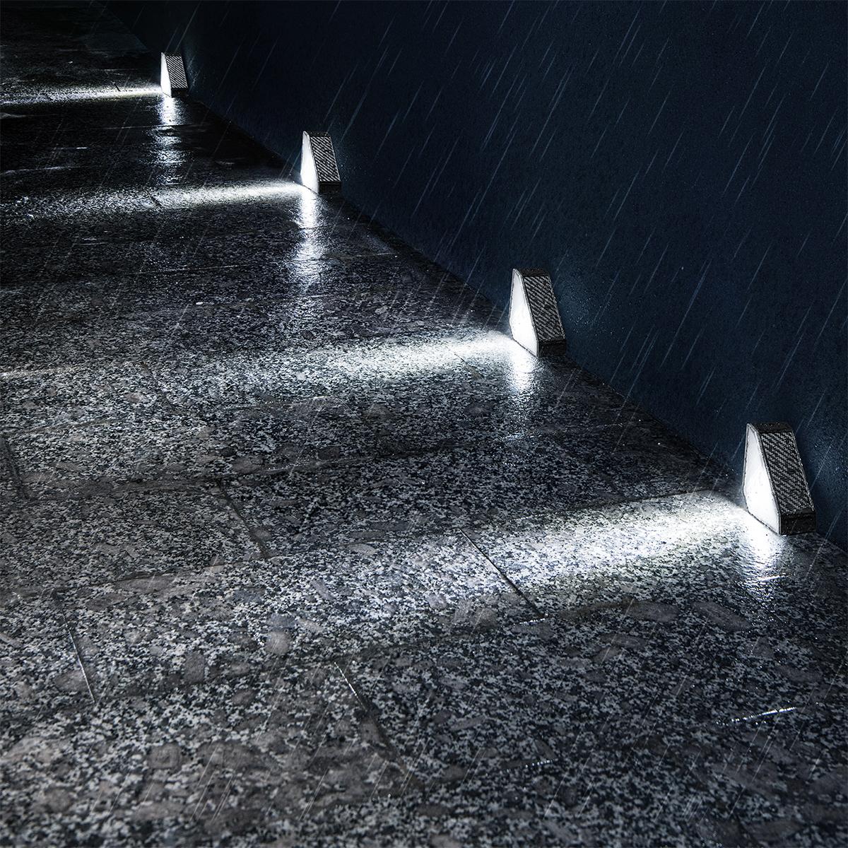 

Солнечный светодиодный светильник для ступеней, лестничные светильники, свет, работающий от солнечной энергии, уличный, устойчивый, бесплатный, садовый, треугольный, ландшафтный, без ночи, для террасы, лента для дорожки холодный белый