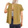 Camicia da donna post-operatoria a maniche corte colorata con chiusura posteriore e tasca