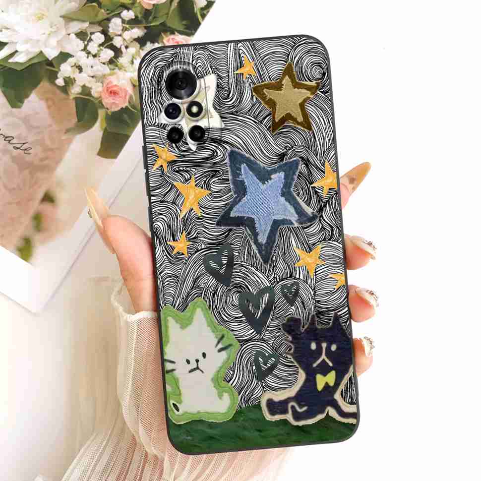 

For Huawei nova 8 Case Colorful Flower Fashion Silicone Back Cover Coque For Huawei Nova 8 nova8 Bumper Phone Cases Fundas Huawei nova 8