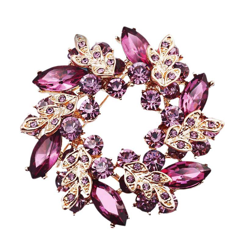 Damska Jesienno-Zimowa Broszka Wieniec Dwuwarstwowy - Elegancki Dodatek do Szala Bauhinia