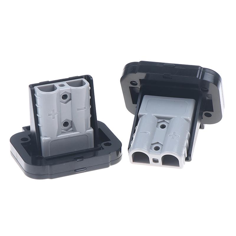 1/2set 50A Cable Connector Plug Battery Quick Connect Disconnect Connector Flush Mount Bracket Panel Cover For Caravan Camper