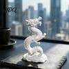 PLA Dragon Statue 3D Printed Chinese Figurine Collectible White Statue Handmade Figurine Sculpture Feng Shui Decoration for Home Office