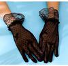 Women's Bow Lace Sun Protection Gloves, UPF 50+ UV Blocking, Breathable Sheer Gloves for Wedding, Party, Driving