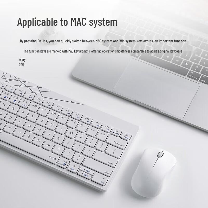 Rapoo 8000GT Wireless Bluetooth Keyboard Mouse Combo