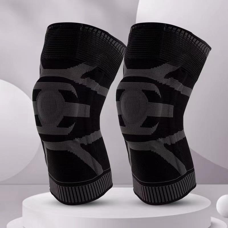 

Sports Strap Knee Pads Outdoor Knitted Meniscus Silicone Sheath Running Nylon Spring Support Knee Pads XXXL