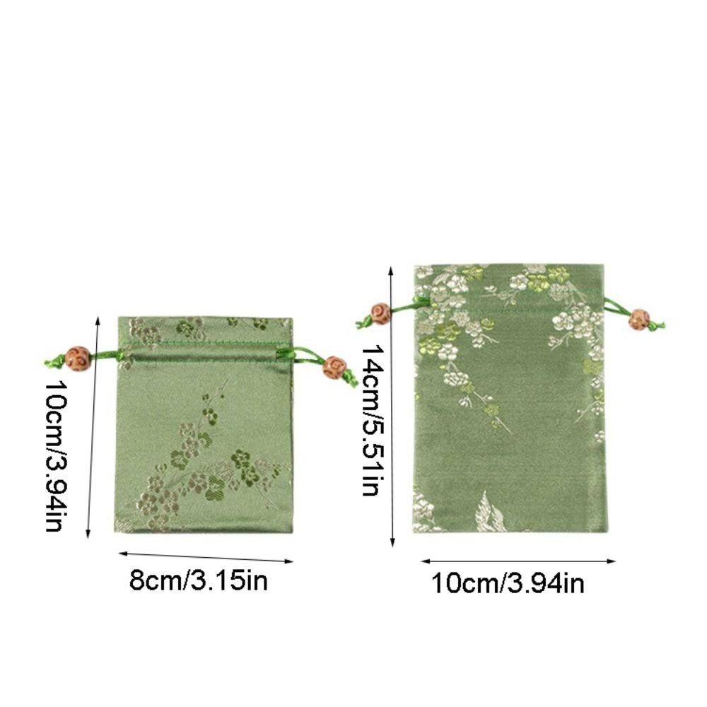 Embroidered Storage Bag Satin Jewelry Packaging Bag Retro Women Sachet  Party