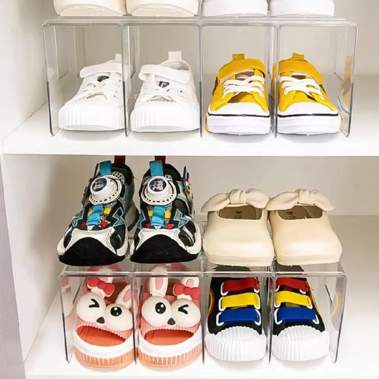 Vertical Shoe Rack For Children Adjustable Compartments Holds Multiple Pairs Efficiently