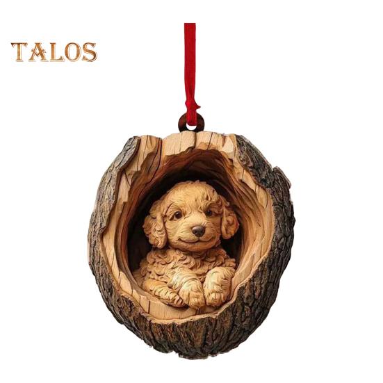 

Рождественское украшение в виде животного 2D акриловое мультяшное лесное животное рождественская елка подвесное украшение для праздничного домашнего декора D