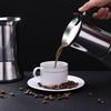 Moka Pot with Coffee Percolator Design Stainless Steel Stove Top Coffee Maker for Camping Home Use