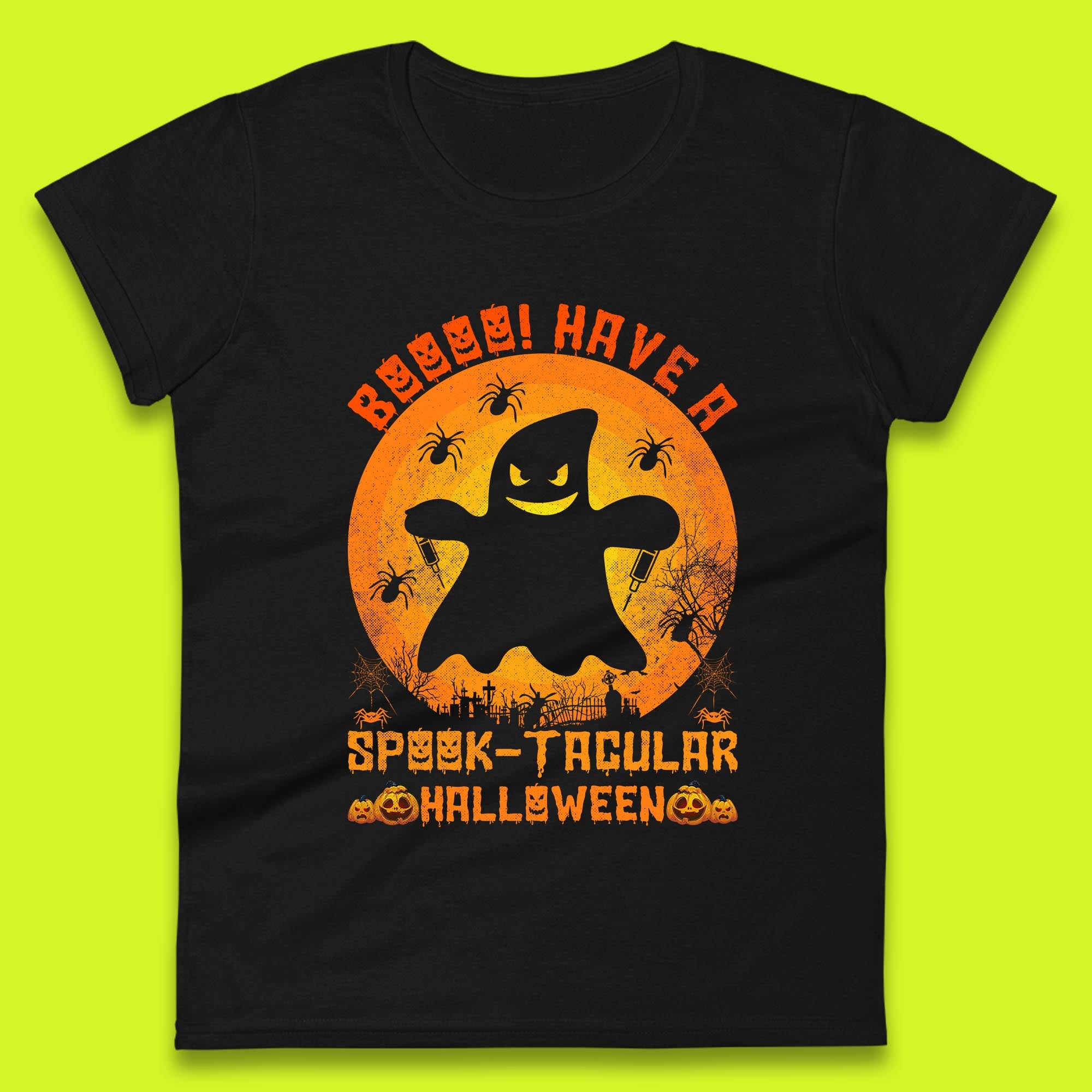 

Boo Have A Spook Tacular Halloween Boo Ghost Horror Scary Spooky Season Womens Tee T Shirt Mens Tops Unisex Top S