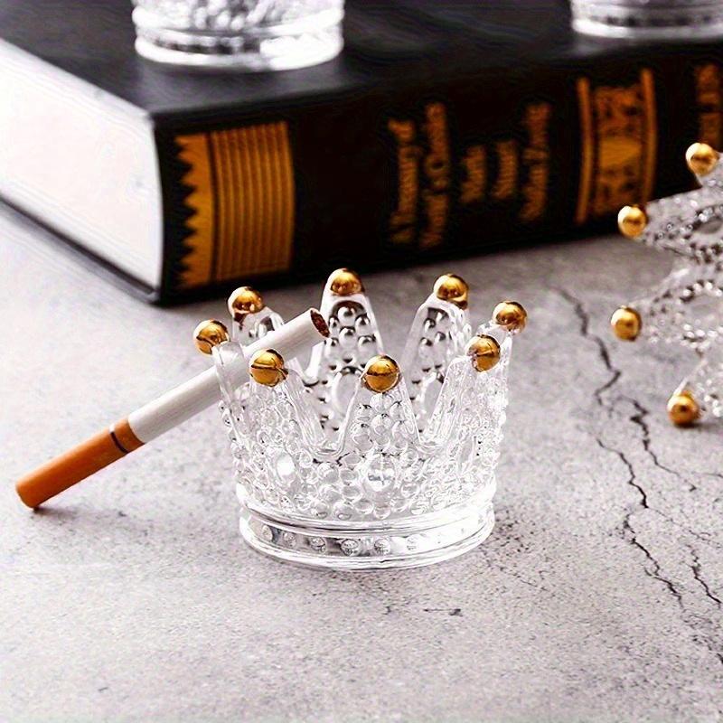 European Crystal Crown Glass Tealight Candle Holder Ring Scented Candlestick Home Decoration