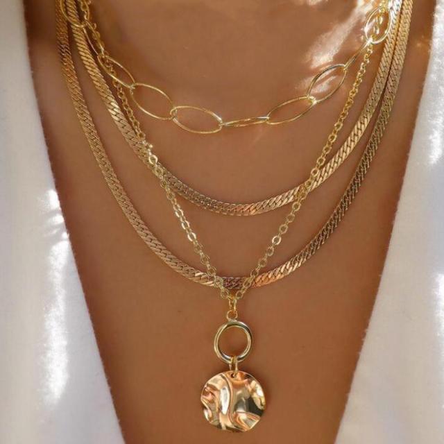 Multilayer Trend Elegant Jewelry Long Snake Chain Crystal Star Pendant Necklace Unquie Women Necklace N0308