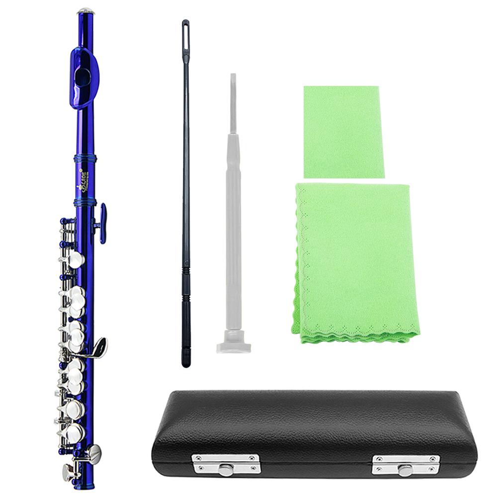 SLADE 16 Holes Piccolo C Key Multicolor Silver White Copper Blow Pipe Professional Woodwind Instrument with Accessories