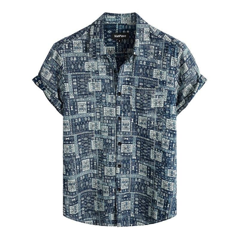 Summer Men's Vocation Lapel Camisa 3d Printed Casual Breathable Hawaiian Shirts Fashion Men Women Tops Beach Short Sleeve Blouse