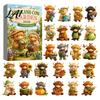 Indoor Festive Decorations Highland Cow Garden Advent Calendar 2026 24 Day Christmas Countdown with 2D Cute Animal Hanging Decor Acrylic Collectible