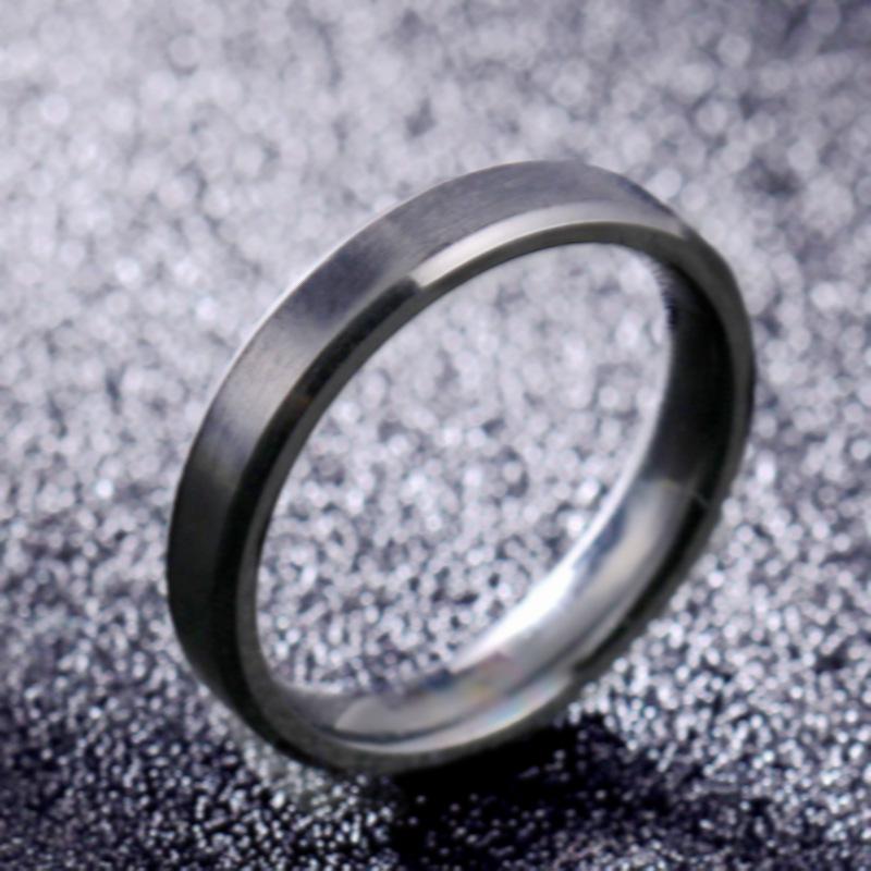 Cross-border European and American popular, titanium steel matte ring, plain stainless steel men's ring ring, Amazon jewelry wholesale