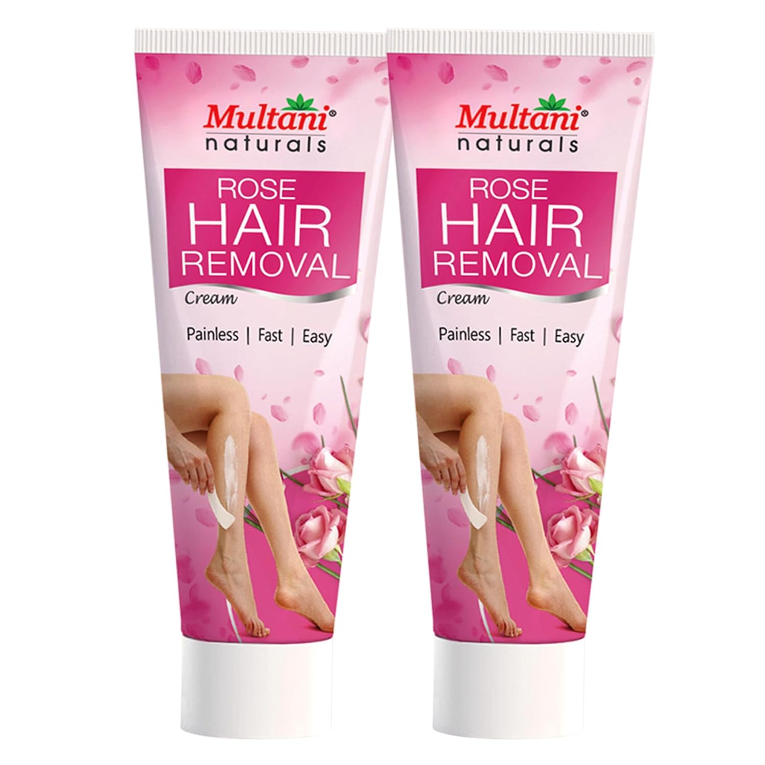 

Multani Naturals Rose Hair Removal Cream For Women & Men 60 ml Pack Of 2 Gentle Smooth Skin Body Care Formula Daily
