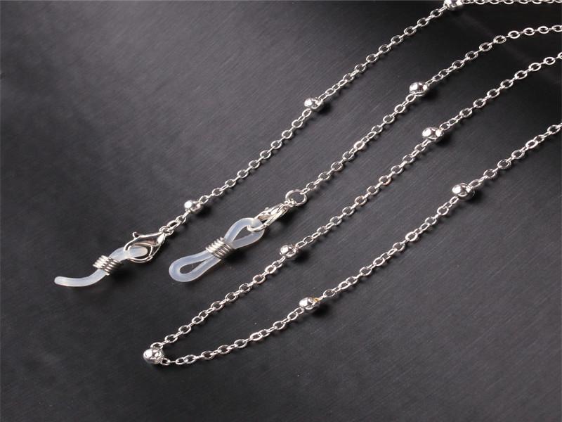 Women's High-End Beaded Metal Glasses Necklace - Anti-Slip Simple Jewelry Lanyard