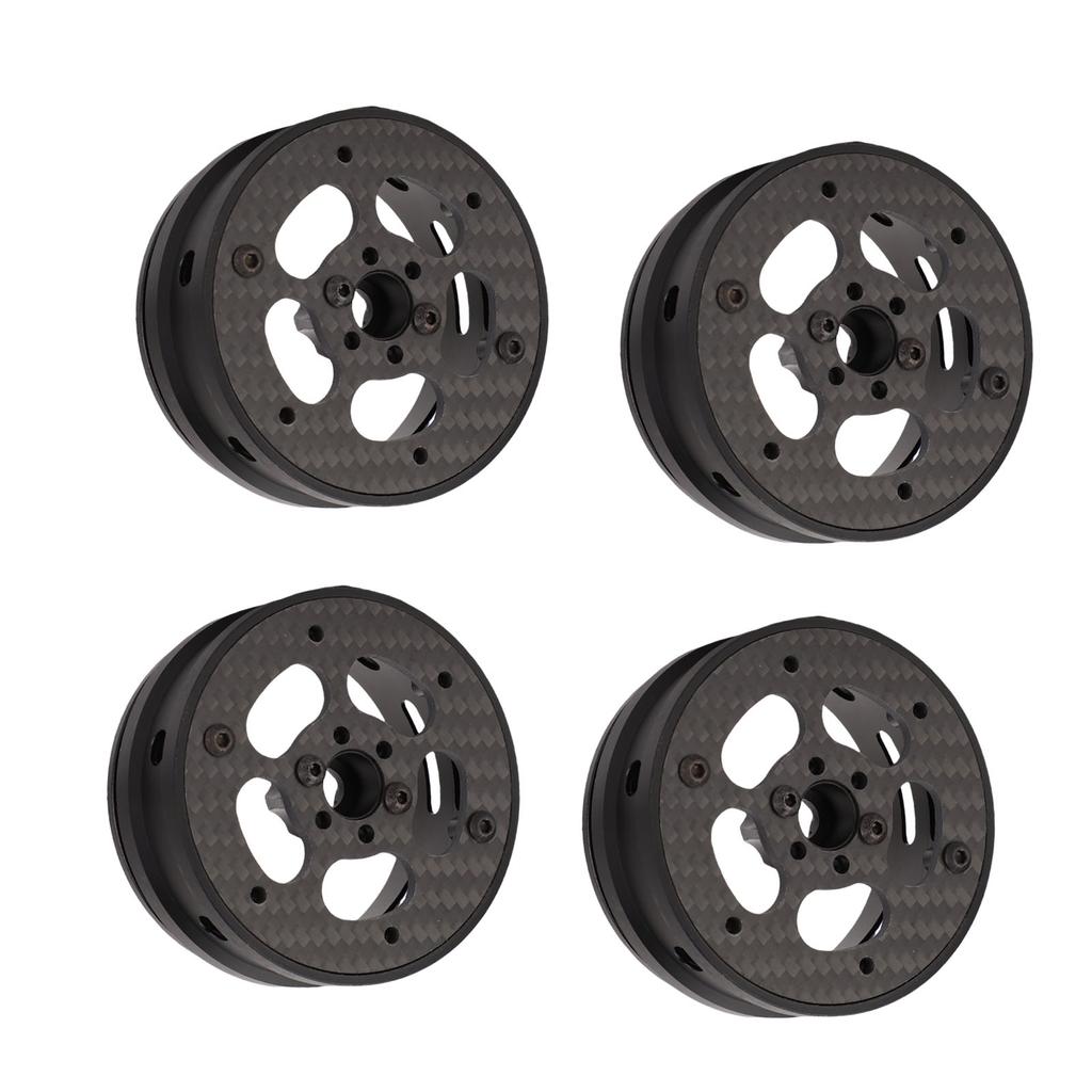 4Pcs Beadlock Wheels 2.2in Ultra Lightweight Composite Material Faceplate for 1 10 RC Crawler Car