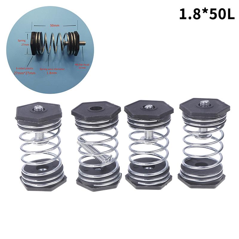 Four Piece Air Pump Compression Spring, M6 Spring Pads, Length 40/50mm, Ideal for Oxygen Concentrator Application
