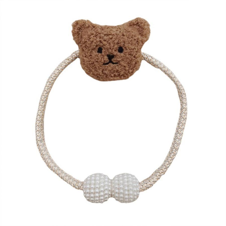 Ins Style Korean Style Plush Bear 1 Pearl Buckle Curtain Tie Kidsren's Room Decoration Mosquito Net Tie Rope Tie Rope