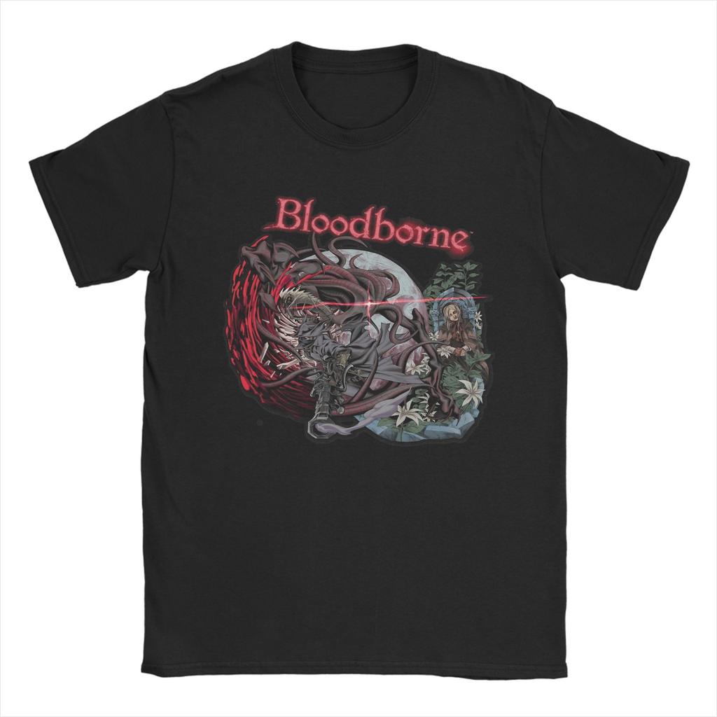 Unisex s Bloodbornes Dark Souls T Shirts Pure Cotton Clothing Vintage Short Sleeve Crewneck Tees Summer TShirt