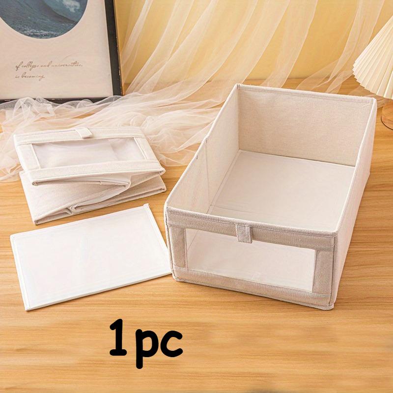 3pcs/1pc Visual Window Drawer Style Clothing Storage Box, Office Storage Box, Document Storage Box, Foldable Organizing Box