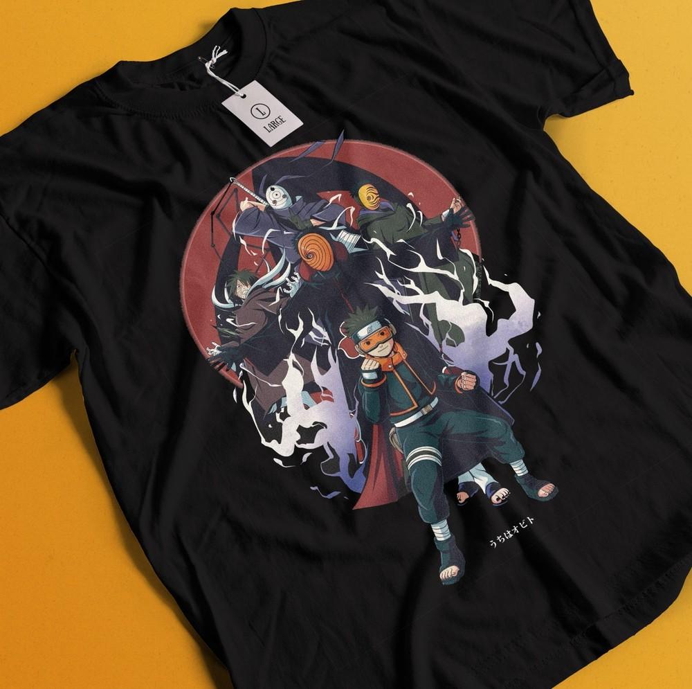 

Obito Uchiha Tshirt Itachi T-Shirt Minato Shirt Madara Kakashi Rin Naruto Tee 4XL