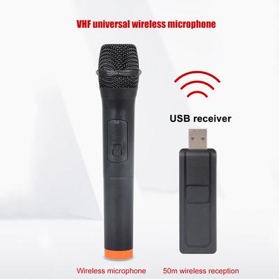 3.5mm UHF Handheld 6.35mm Microphone Wireless Karaoke Mic with USB Receiver