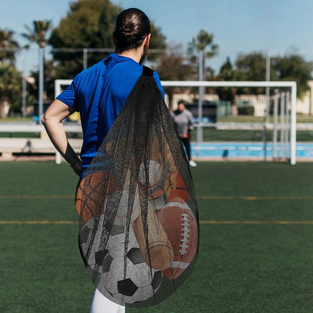 Extra Large Sports Ball Bag Mesh Durable Drawstring Bags  Football