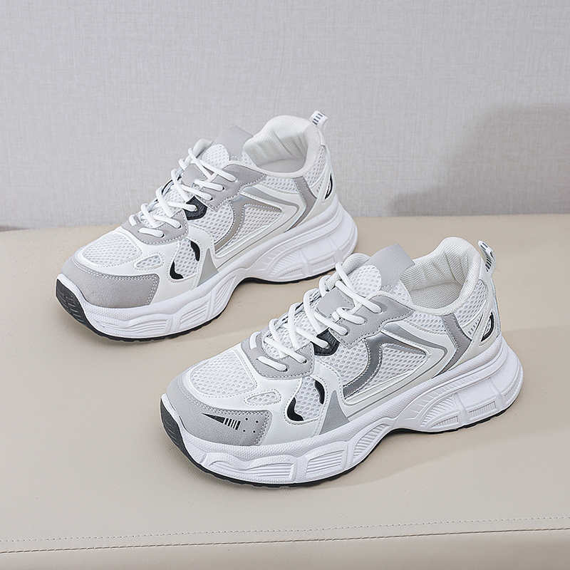 Fashion Mesh Thick Bottom Womens Footwear Walking Colorful Sneakers Women Mother's Shoes Sport All Brand Tenia Sapatenis Tens